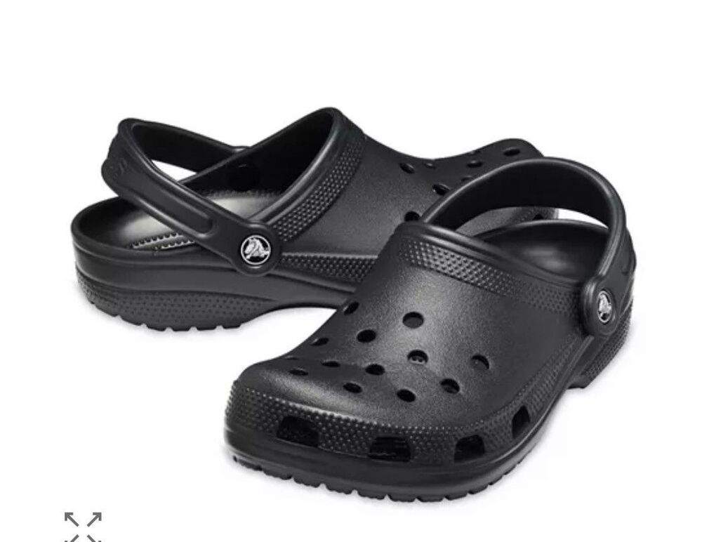 Crocs Classic Clog Black Men 8 Women 10 Slip On Comfort Clog Sandals